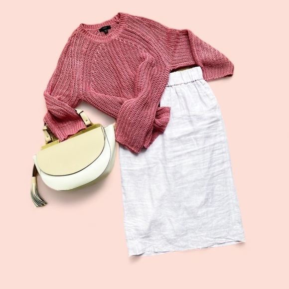 J Crew Pull On Linen Skirt Lined Light Pink, Style AY638, sz. XXS - Picture 3 of 14